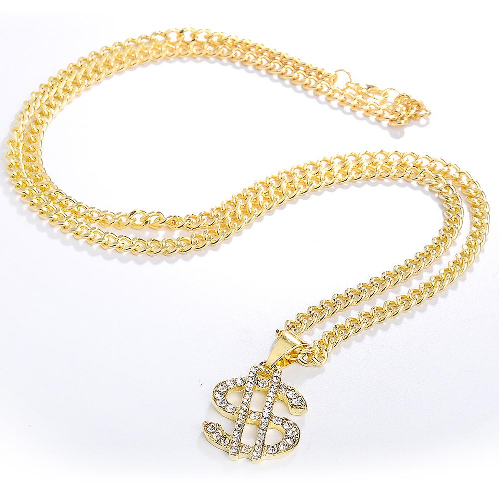 Rhinestone Crystal S-Shaped Hip Hop Necklace & Sweater Chain