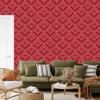 Geometric rhombus wallpaper red, red center 50x1000