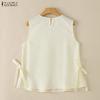 ZANZEA Women Summer Casual Round Neck Sleeveless Tank Tops