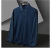 Men's Woodpecker Two-Piece Sweater Shirt, Plus Velvet, Thick Knitwear for Autumn/Winter.