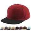 Spring Kids Flat Brim Hip Hop Hat - Versatile Color Block Baseball Cap with Sun Protection