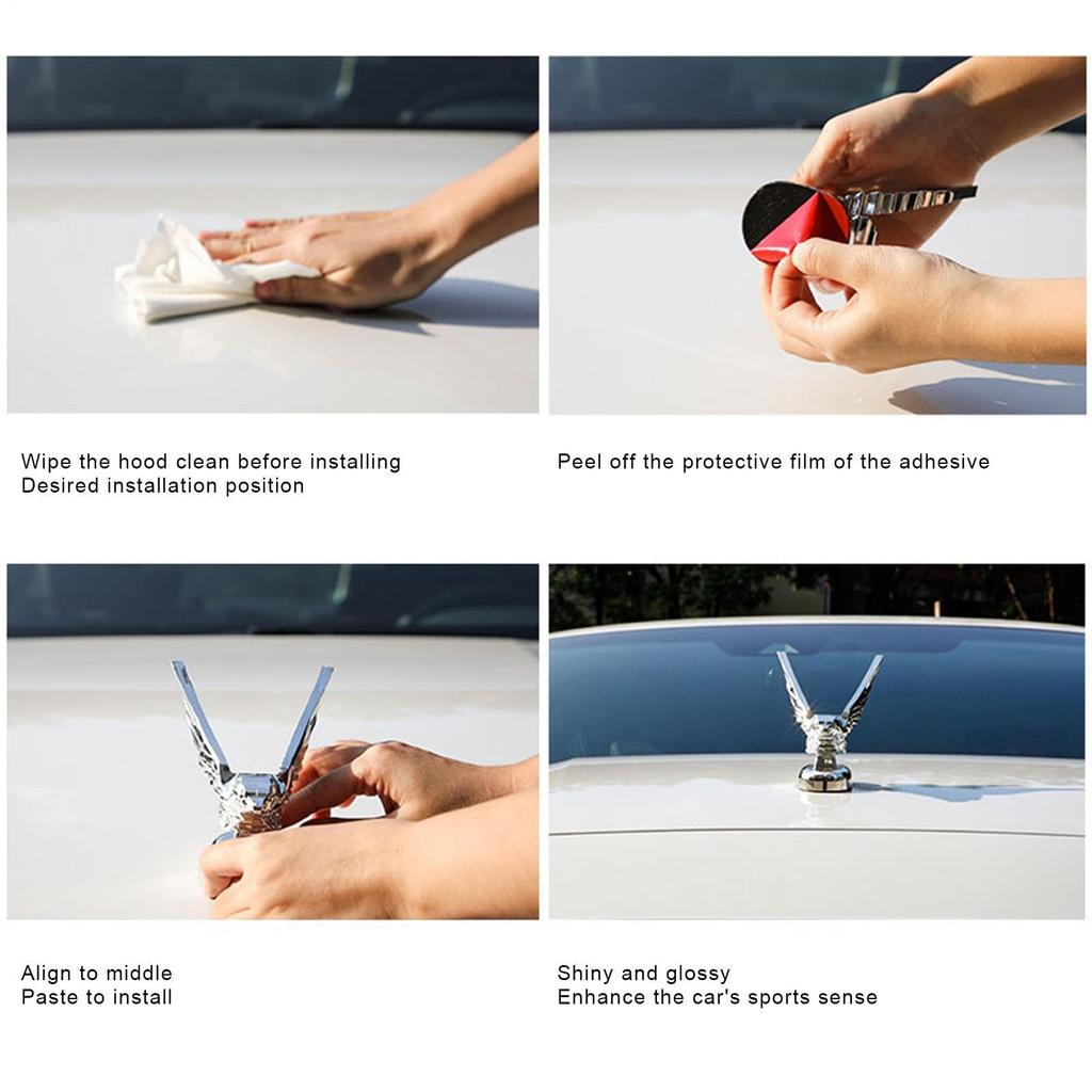 Car Hood Ornament - Hood Eagle Support Sticker Decal | Car Logo Sticker Hood