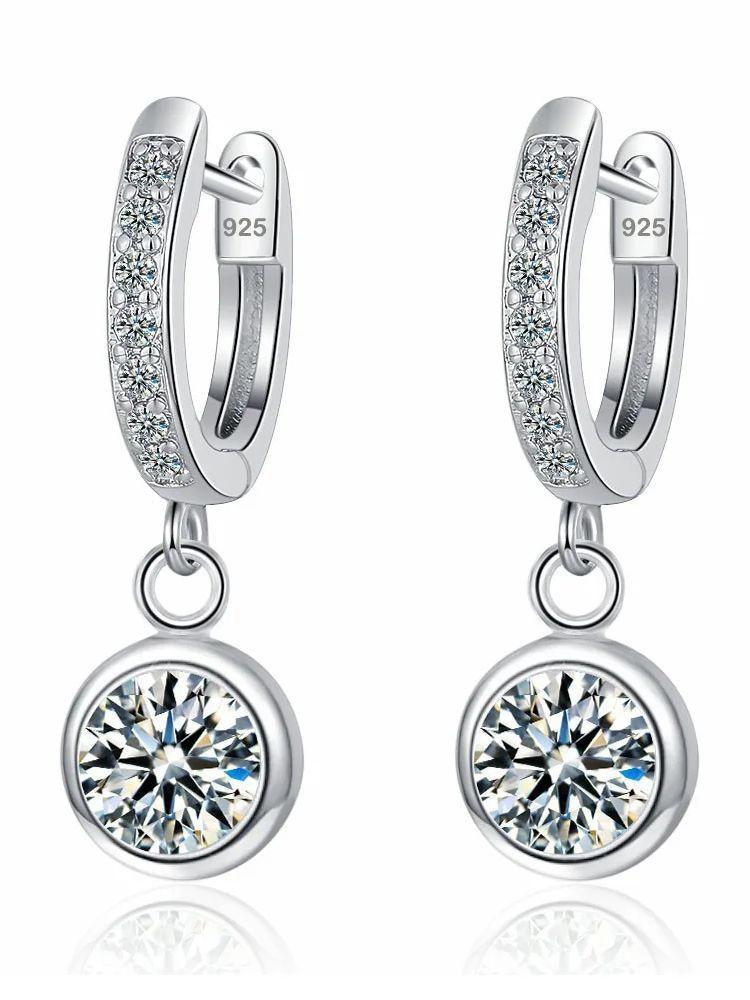 New 925 Sterling Silver Earrings Zircon For Women Exquisite Student Girlfriend Jewelry Accessories Wedding Mother's Day Gift