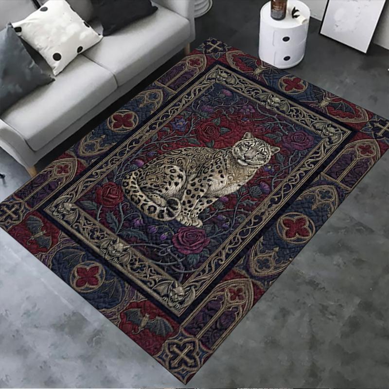 2025 New Snow Leopard Animal Carpet Rug for Living Room Bedroom Home Sofa Decoration,Kids play Non-slip Floor Mat104