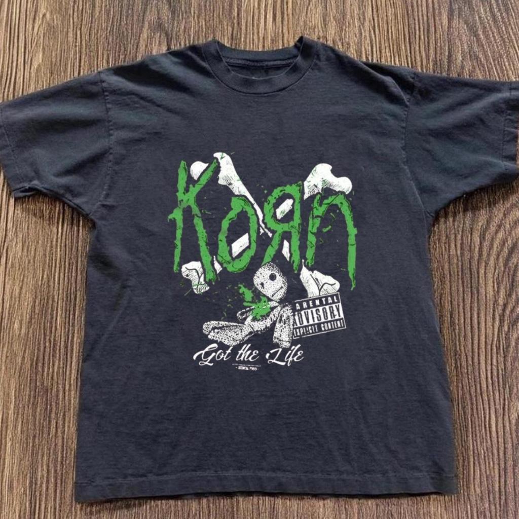 Korn Follow The Leader Cotton Printed TShirt DoubleSided Metal Band Tee Unisexs And Unisexs Oversize Couple Tee Tops