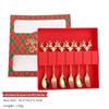 Reindeer-Themed 304 Stainless Steel Coffee and Dessert Mixing Spoon Gift Set In Cute Christmas Box