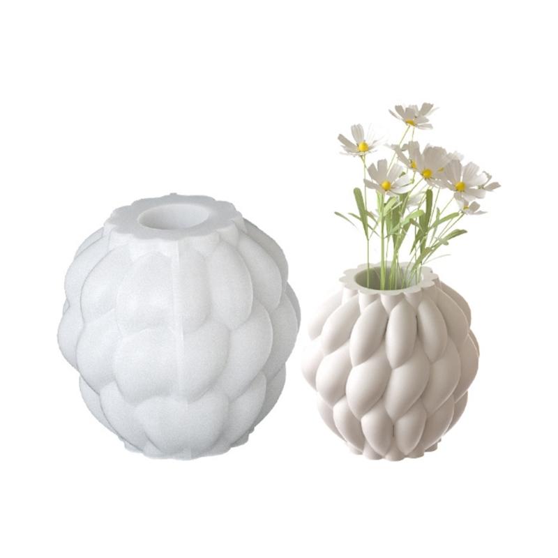 Modern Silicone Vase Crafting Molds Rotating Raindrop Shape Multipurpose Epoxy Moulds for Home Decorative Crafts
