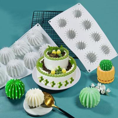 8 Cactus Silicone Mold DIY Mousse Cake Chocolate Mold White Jelly Pudding Mold