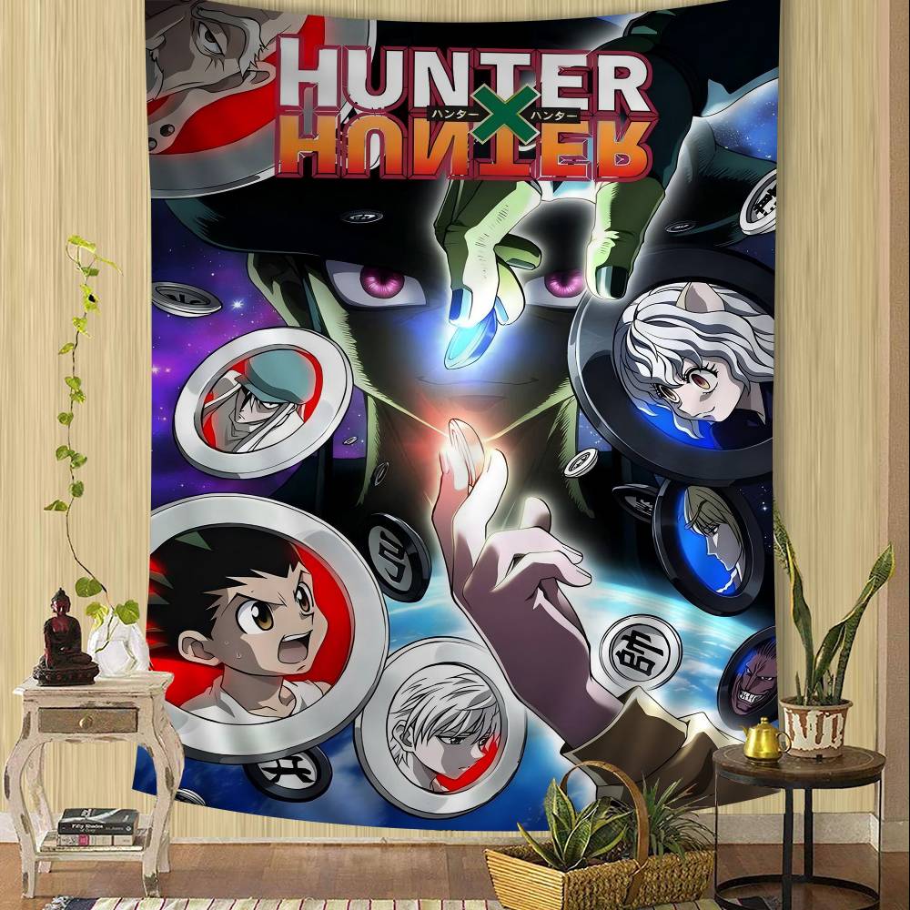 Anime Hunter X Hunter Classic Vintage Colorful Tapestry Wall Hanging Bohemian Wall Tapestries Mandala Wall Art Decor