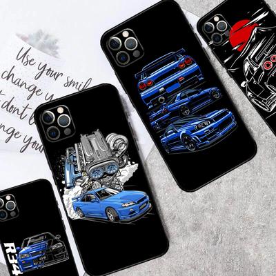 Θήκη JRM Skyline GTR R34 Για iPhone 15 16 14 Pro Max Plus 13 12 Mini 11 Pro Max X XR XS Max 7 8 Πίσω Κάλυμμα