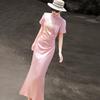 Lansheer 2026 Summer New Chinese Style Embroidered Cheongsam Dress