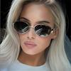 6PCS  Vintage Punk Style Sunglasses  Retro Round Metal Frame Women Sun Glasses Fashion Eyewear