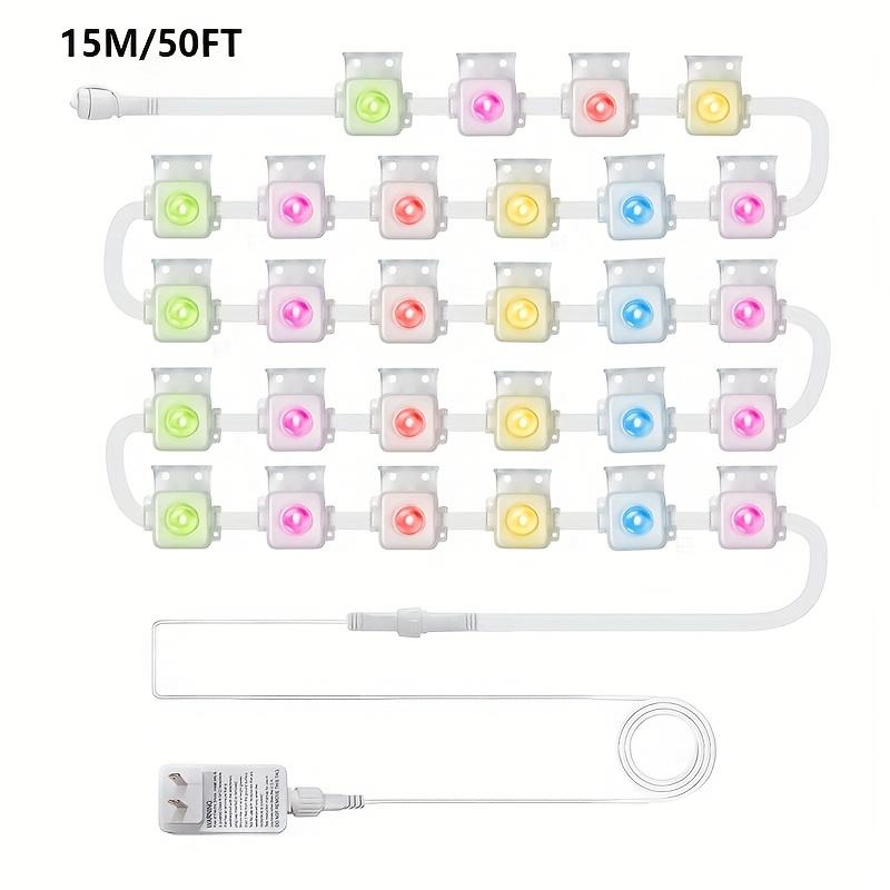 

Outdoor Lights Permanent Outdoor Eaves LED Lights IP67 Waterproof Smart Eaves String RGB Lights DIY Scene Outdoor Festivals