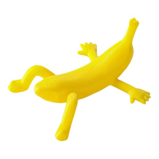 3D Printed Fruit Figurine with Articulated Legs Movable Joints Banana