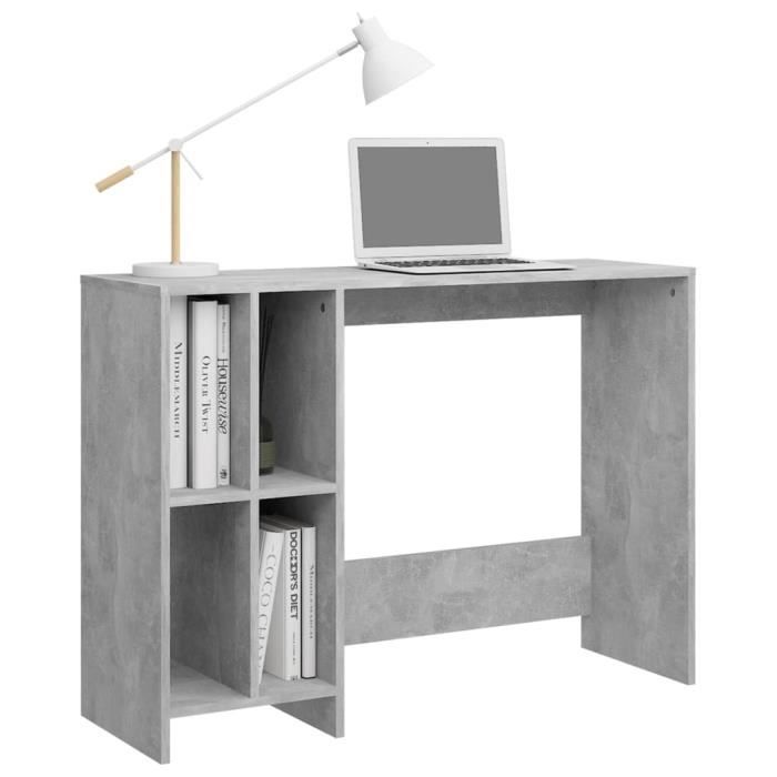 VidaXL Laptop Desk Concrete Grey 102.5x35x75cm Chipboard