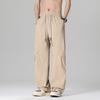 Outdoor mesh breathable sports overalls men's summer thin loose design straight wide-leg casual long pants