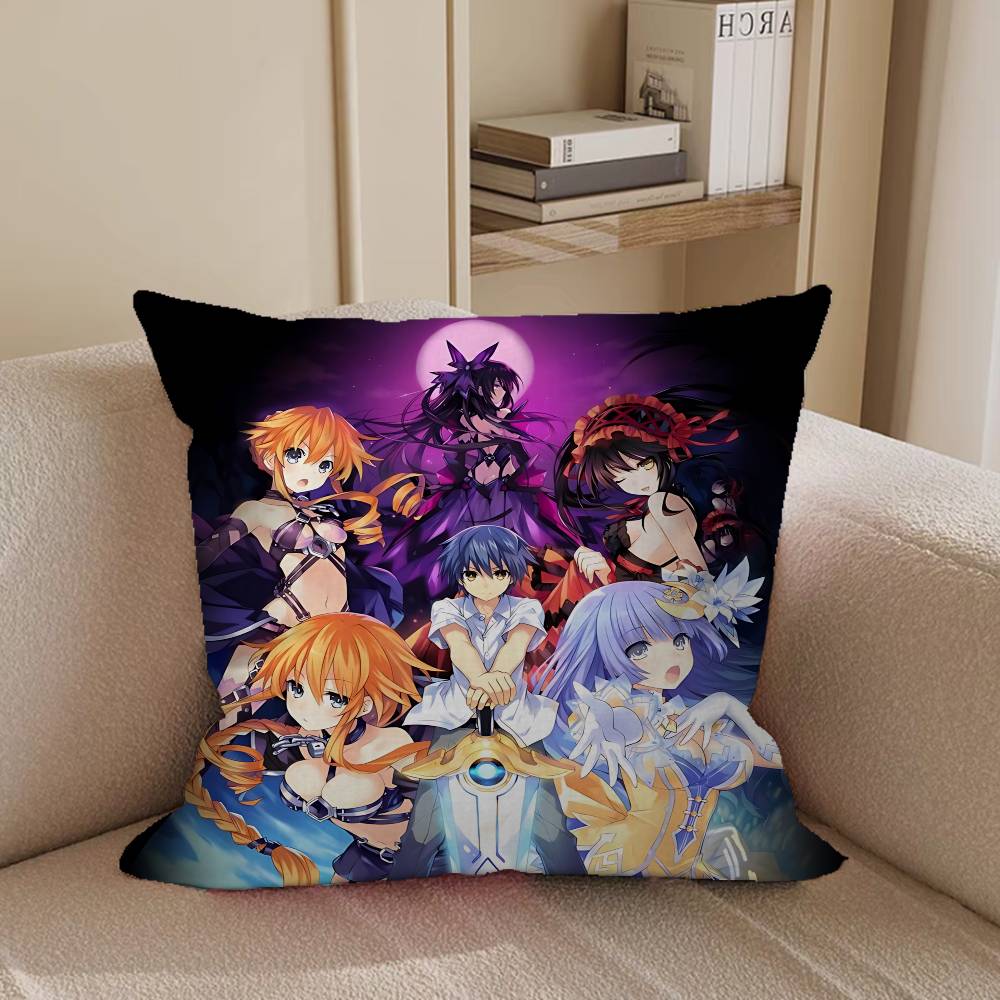 Anime D-DATE-A-LIVES Cushion Cover Pillow Cover Decor Pillowcase Printed Cushion Case For Couch