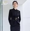 Black Trendy Women's Skirt Suit - Professional & Stylish Executive Workwear for Spring & Autumn