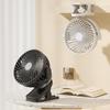M6CB Travel Fan with 360 Degree Rotation and Three Speed Settings Quiet Desk Fan