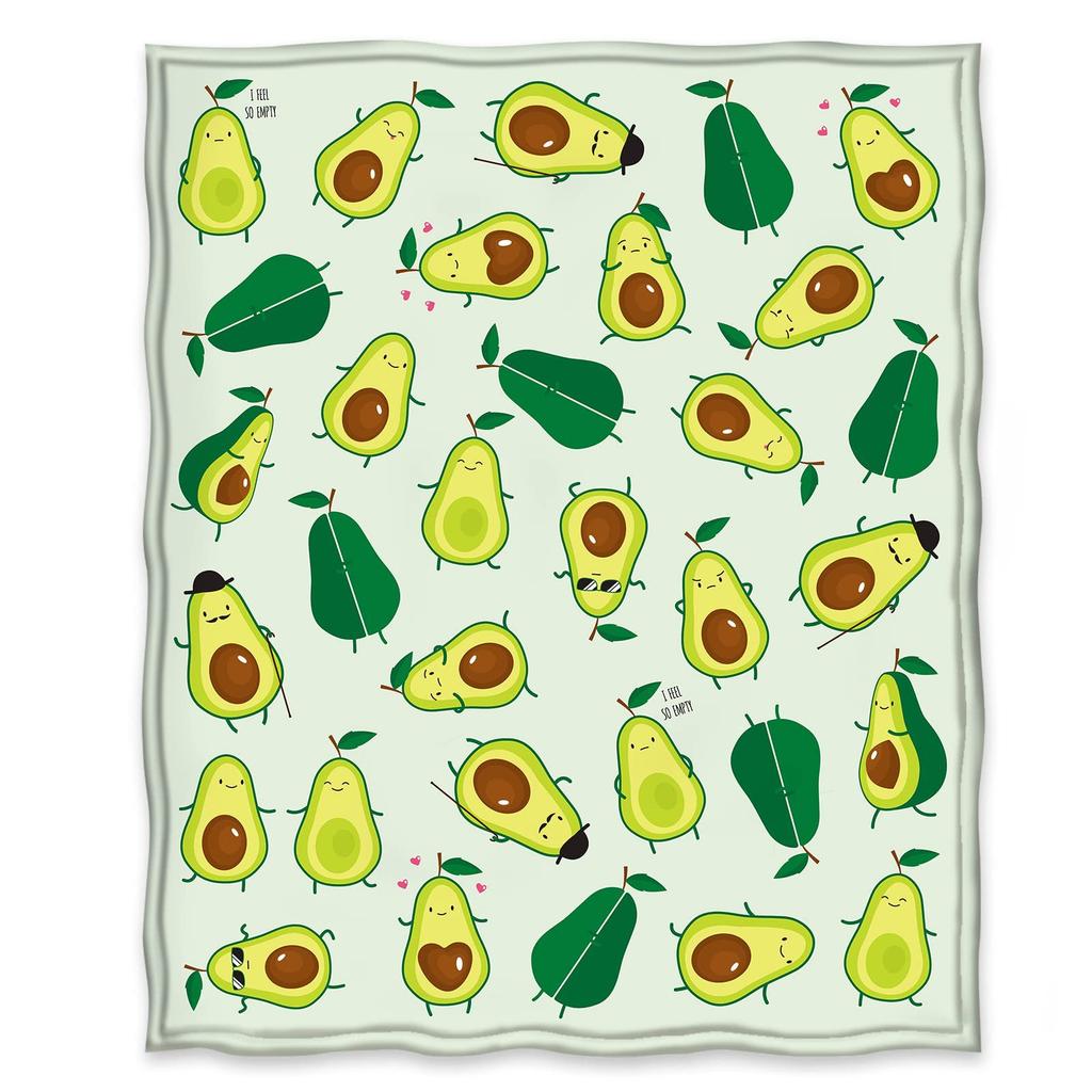 Avocado Pattern Blanket Flannel Soft And Comfortable Home Essential Blanket Warm Blanket Birthday Gift