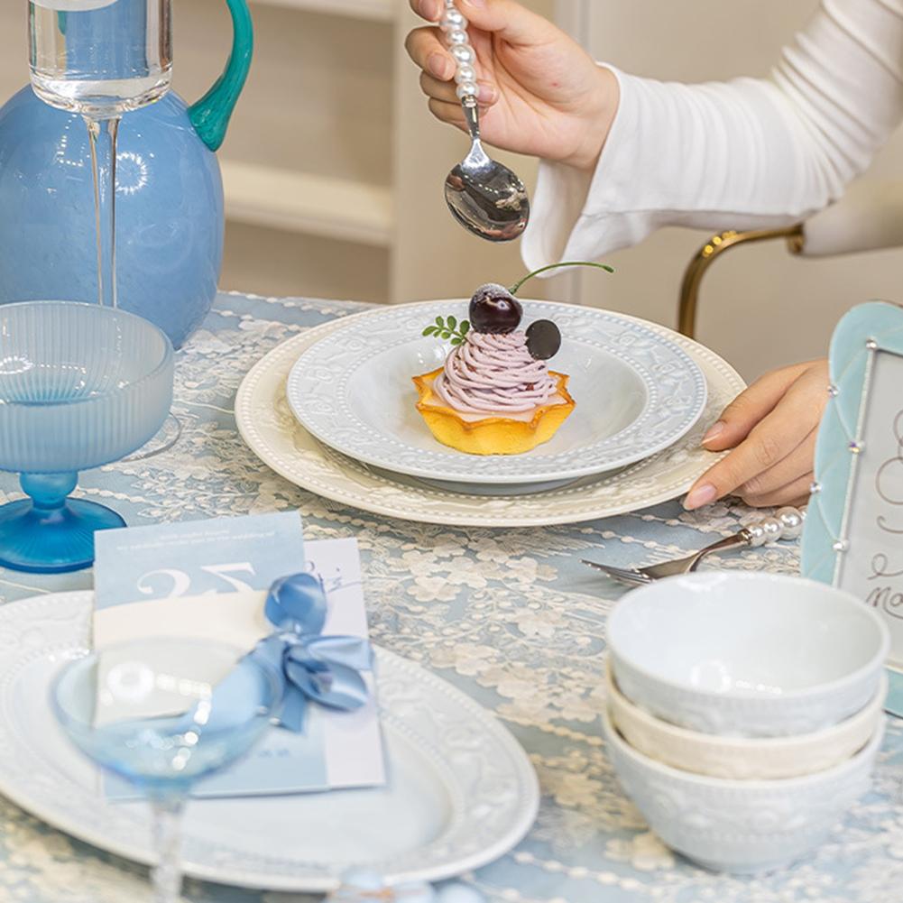 Stylish Dinner Plates Food Grade Decorative For Household