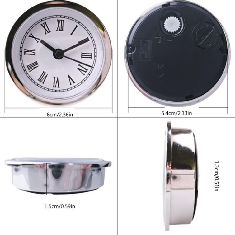 Multipurpose Quartzs Clock Insert for Personalizing Wall Decors 60mm with Classical Roman Numerals Watch Insert Projects