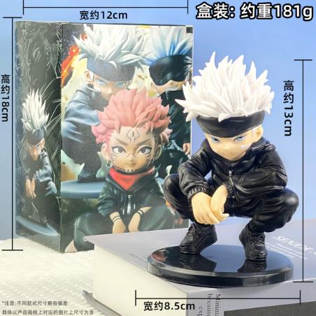 Jujutsu Kaisen: Gojo Satoru Itadori Yuji Fushiguro Megumi Action Figure Model Cool Statue Car Chassis Ornament Toys Boy Gifts