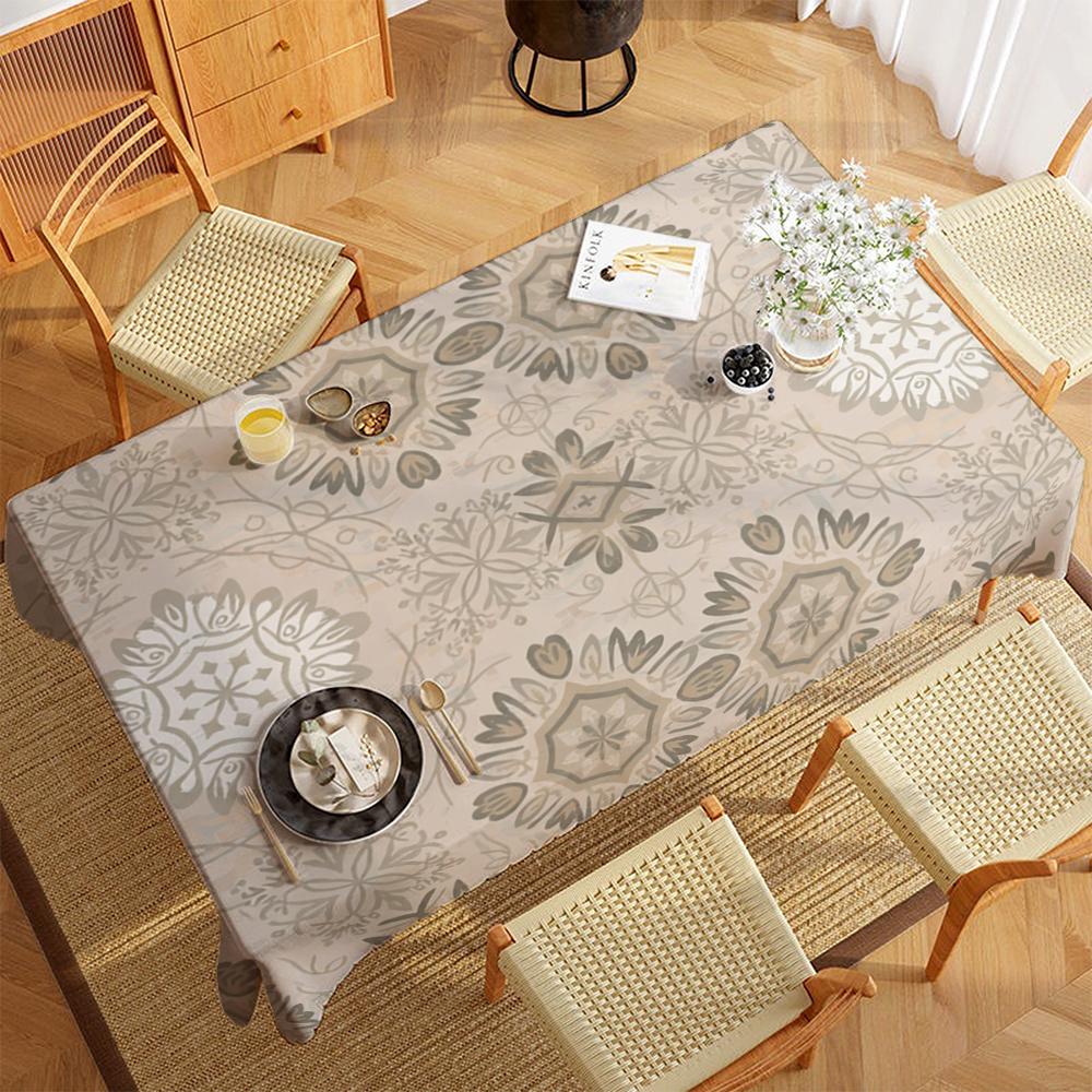 Neutral Pattern Polyester 2D Flat Printed Room Decor Picnic Blanket Camping Table Cover Party Supplies Table Covers For Dining