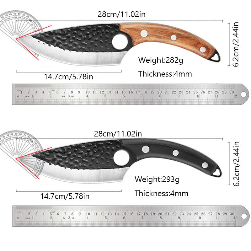 Kitchen Cleaver Butcher Knife Chef Meat Fish Cutting Forged Slicing Boning Peeling Knife Professional Cooking Utility Knife