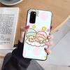 AH32 Cute Little Twin Stars Black Case for Samsung Note 20 Lite S24 Ultra S23 S22 A05 A06 A11 A71 A15 A16 A13 A24 A25 A33 A52 A53 M55 M35 Sofe Cover