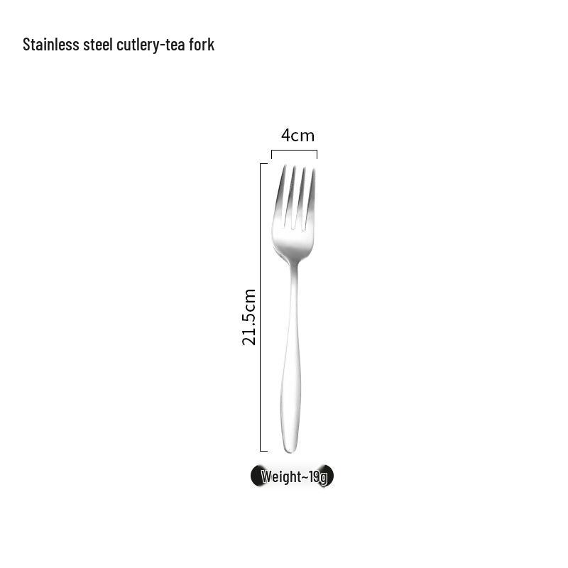 High-End European Stainless Steel Cutlery Set: Steak Knife, Fork, Spoon, Coffee Spoon, Dessert Spoon