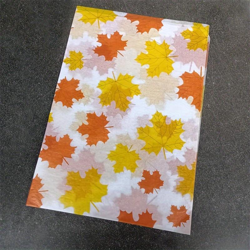 

40 листов оберточной бумаги тишью для Хэллоуина - Дизайн с кленовыми листьями, сосновыми шишками, листьями деревьев 19,68x13,78 дюймов крафтовая бумага для DIY упаковки подарков для вечеринки Halloween-Maple Leaf