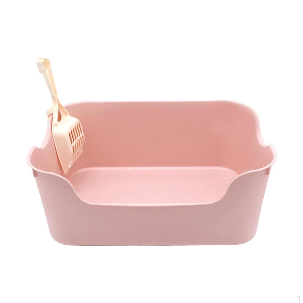 Katzentoilette, Bettpfanne, Reisetoilette, tragbar, Spritzschutz, leicht zu reinigen, für Kaninchen, halbgeschlossen