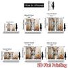 2D flat printing 2pcs Curtain Window Curtains Easter Bunny with Flowers Digital Printed Polyester Drapes Family Party Decoration