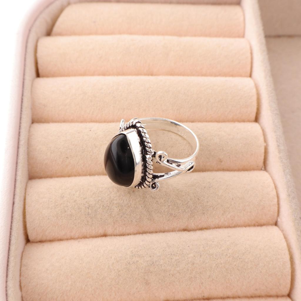 Black Tourmaline Ring Gemstone Jewelry, 925 Solid Sterling Silver Ring, Handmade Amazing Ring Jewelry For Wedding Gift