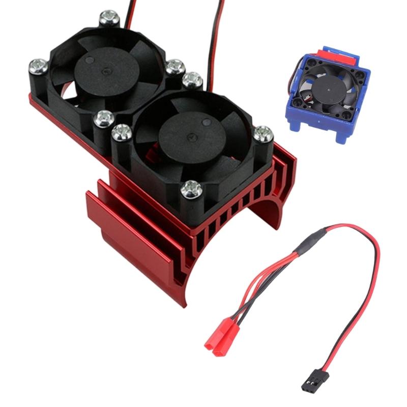 Double Cooling Fan Set For 540 3660 Motors 2000RPM Efficient Heat Dissipation for 1/10 Remote Vehicle