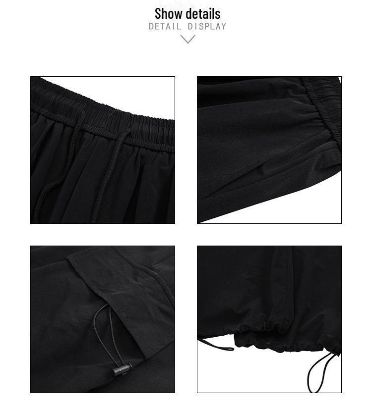 Men's High Street Tactical Cargo Pants - Autumn/Winter Pleated Outdoor Style