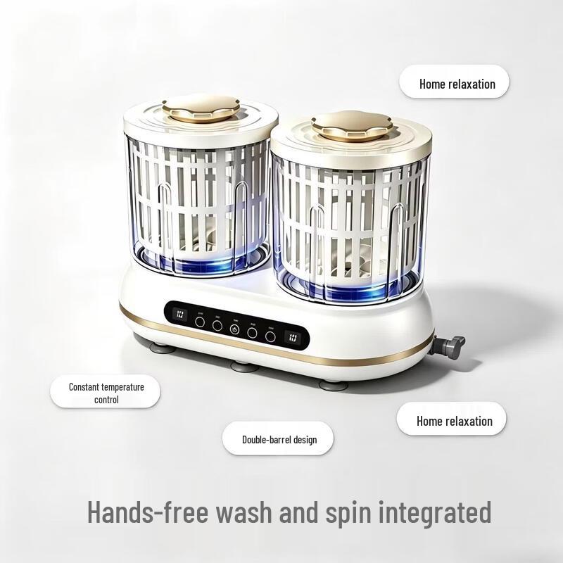 ZISIZ Portable Mini Twin-Tub Washing Machine