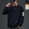 Men's 2025 Autumn American Style Heavyweight Loose Fit Long Sleeve Hoodie with Round Neck and Plus Velvet - Trendy and Versatile Sportswear.