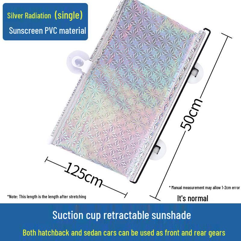 Car Suction Cup Blackout Curtains: Automatic Retractable Sunshade for Sun Protection and Heat Insulation