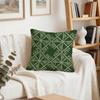 4 Pcs Retro Green Monstera & Palm Leaf Design Single-Sided Printed Pillowcase Cushion Cover For Living Room, Bedroom, Car