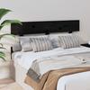 Headboard in Black 124 x 3 x 81 cm Solid Pine Wood