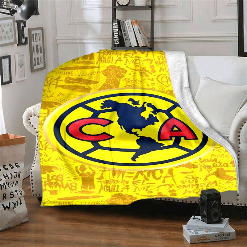 Club América Flannel Blanket Soft All-Season Throw, Design for Camping, Car Travel, Hiking Sofa, Bed, Office Perfect Gift for Parties