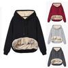 2023 Women's Winter Hooded Lambswool Pocket Sweatshirt Jacket