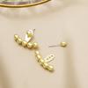 Wang Ziwen Has Two Of The Same Style. After Wearing It, Hang Golden Bean Earrings, Metal Round Beads, Smile Stud Earrings, And Earrings.