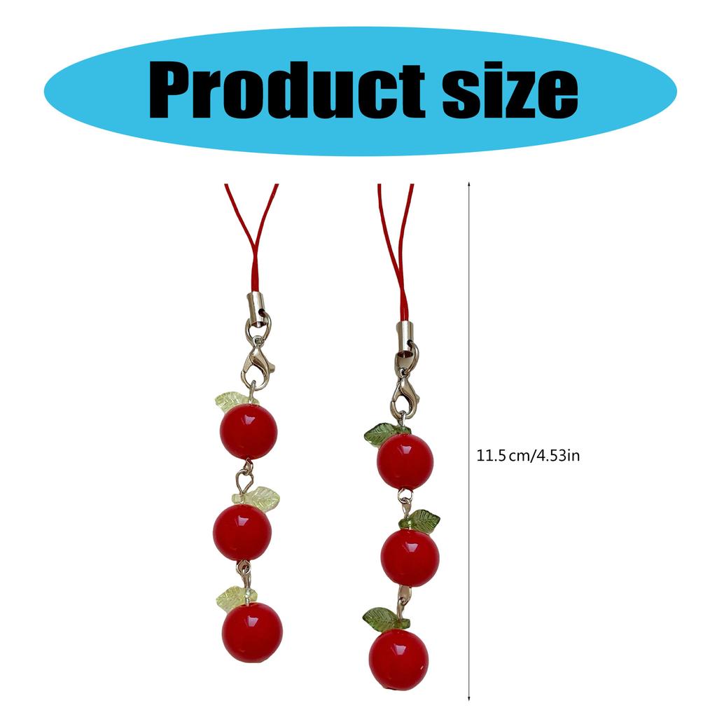 Fashionable Tomato Leaf Designs Girl Keychain Sturdy Resin Charm Accessory for Keys and Bags Decoration Daily Use