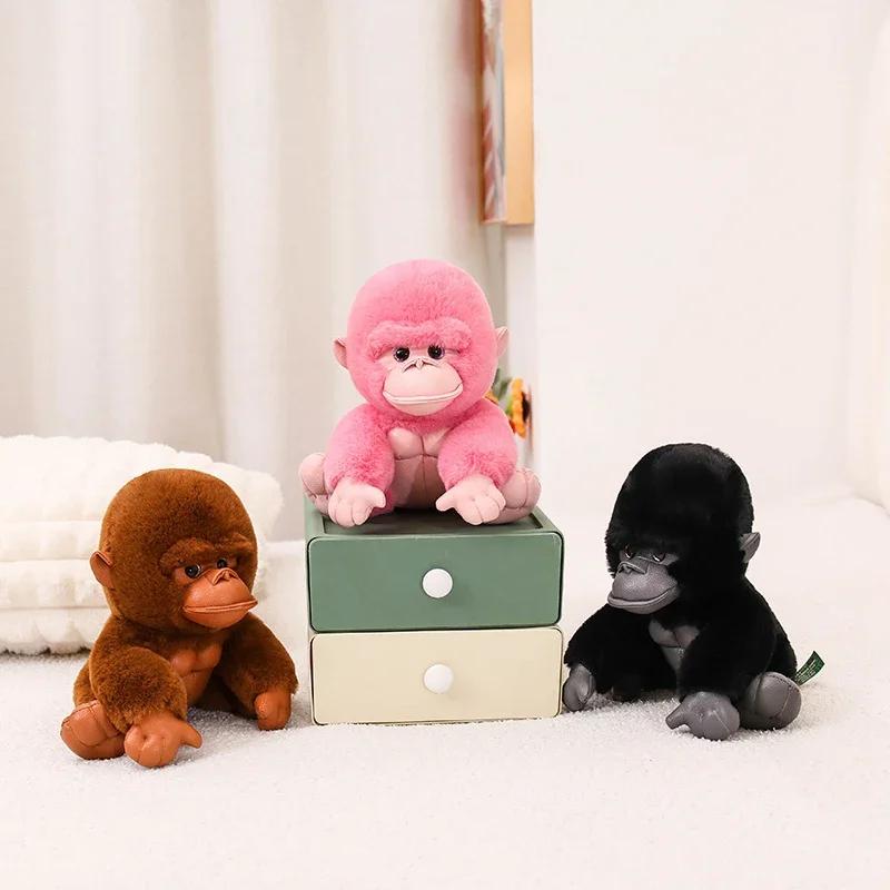 20/30CM Simpatico Piccolo Pupazzo di Gorilla Morbido Peluche Adorabile Scimmia Seduta Giocattoli Divertente Ornamento Decorativo per la Casa