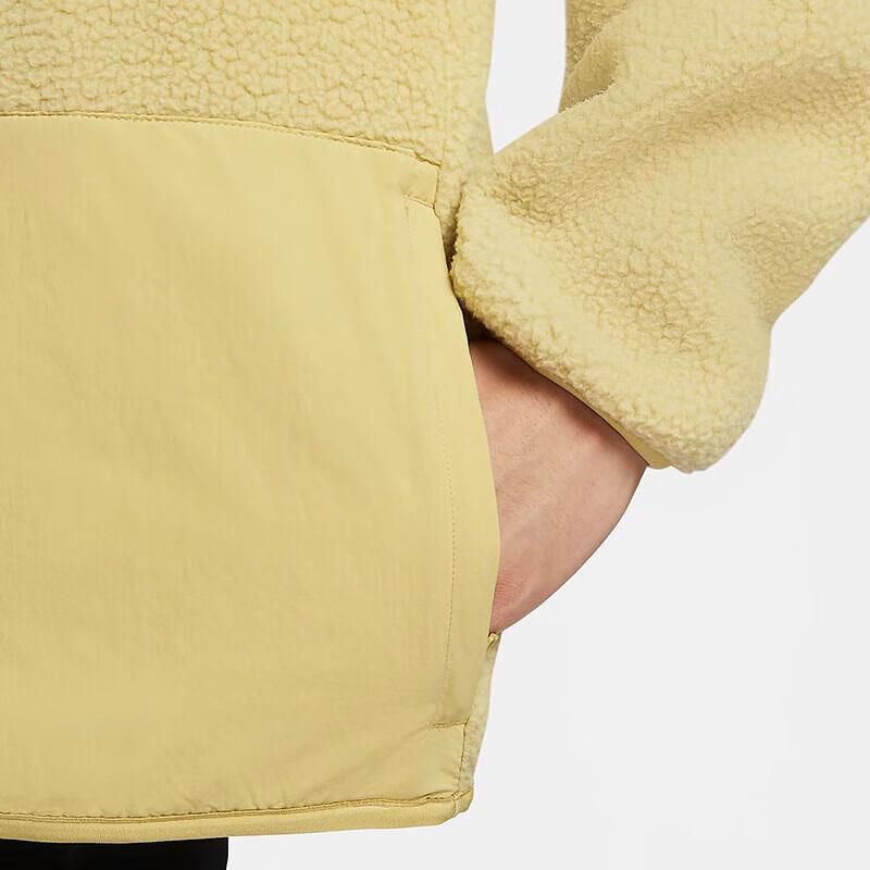 Nike Men's Winter Stand-Collar Jacket Fleece-Lined for Warmth Plush Casual Sportswear