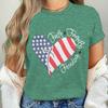 Womens Unisexs Faith Family Freedom T Shirts Fashion Vintage American Flag Heart Graphic Tee Casual Summer Short Sleeve Tops