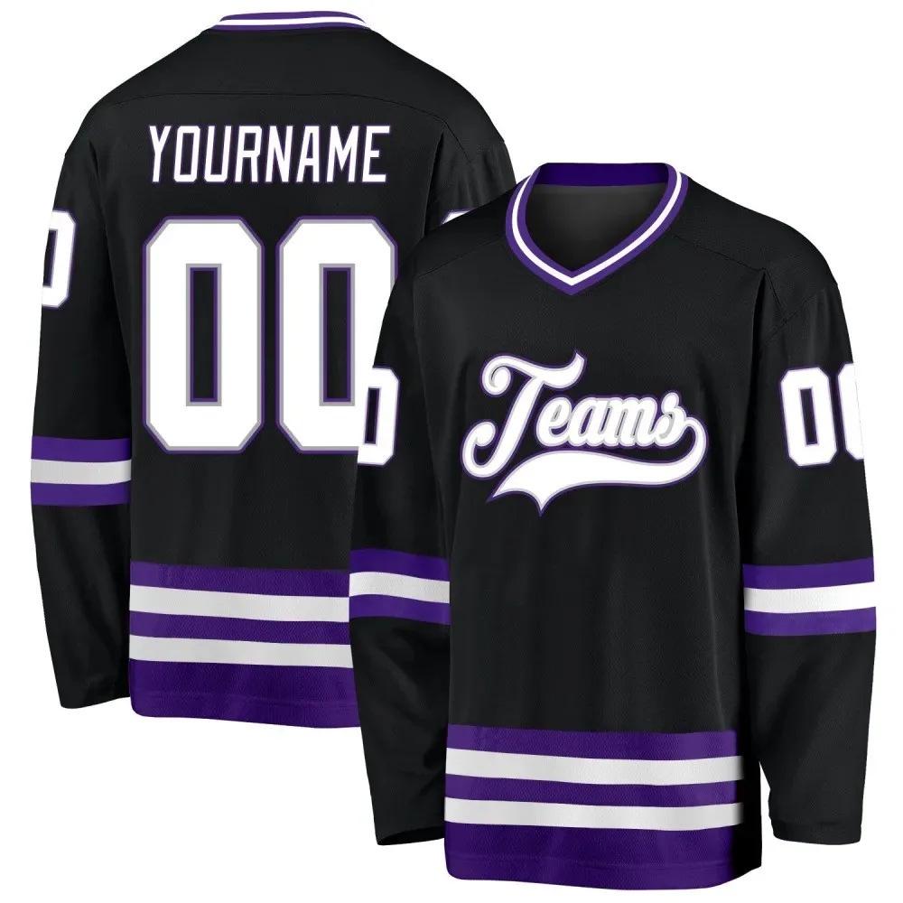 Customized 3D Print Ice Hockey Jersey - Personalized Name & Number for Team, Competition, or Training for Men, Women, and Youth